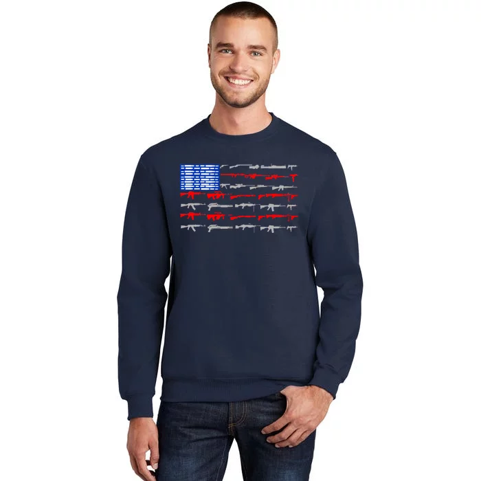 USA Flag: 2nd Amendment Gun Flag Rights Tall Sweatshirt