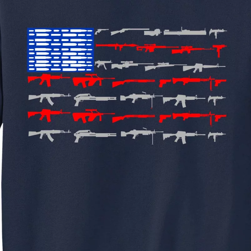 USA Flag: 2nd Amendment Gun Flag Rights Tall Sweatshirt