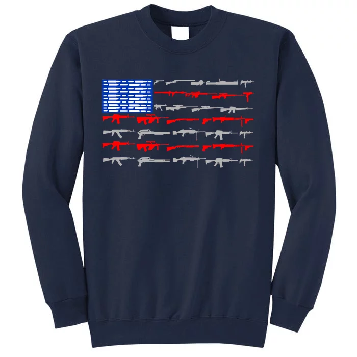 USA Flag: 2nd Amendment Gun Flag Rights Tall Sweatshirt