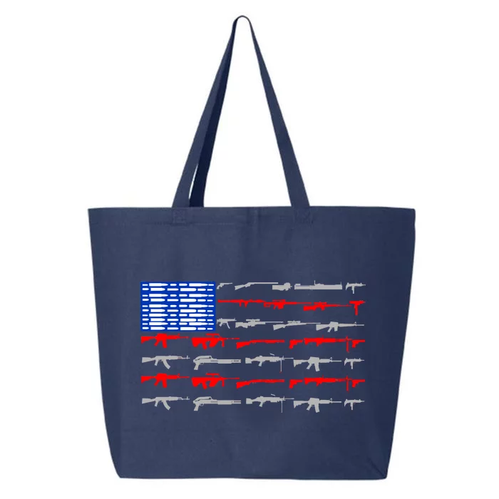 USA Flag: 2nd Amendment Gun Flag Rights 25L Jumbo Tote