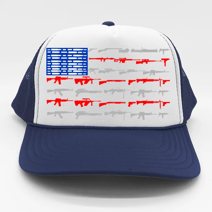 USA Flag: 2nd Amendment Gun Flag Rights Trucker Hat