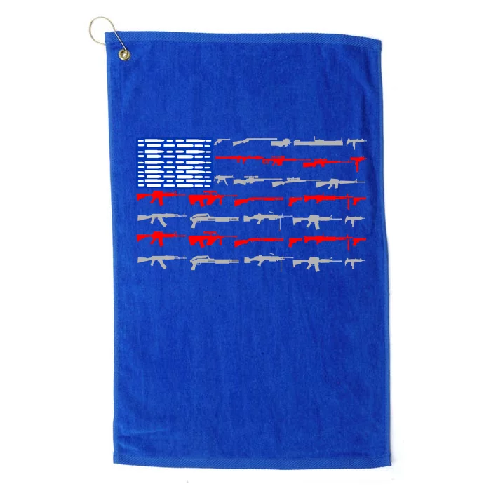 USA Flag: 2nd Amendment Gun Flag Rights Platinum Collection Golf Towel