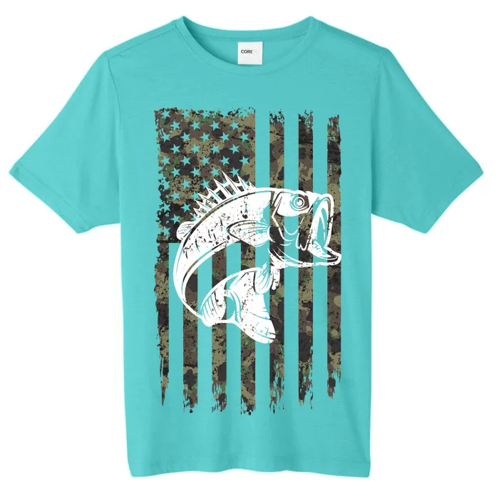 USA Flag Camo Camouflage Fish ChromaSoft Performance T-Shirt