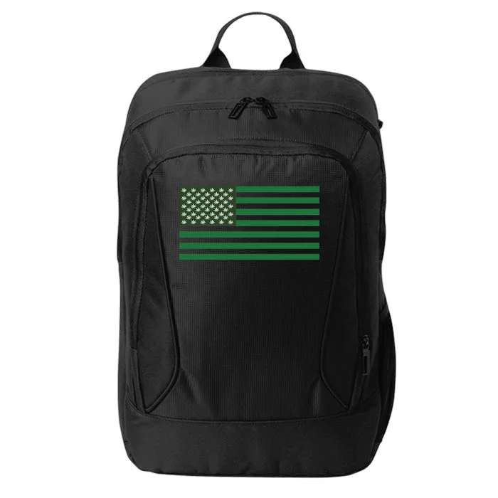 USA Flag Marijuana Cannabis Weed Styled City Backpack