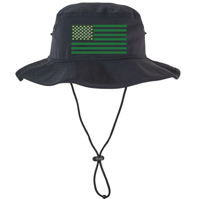 USA Flag Marijuana Cannabis Weed Styled Legacy Cool Fit Booney Bucket Hat