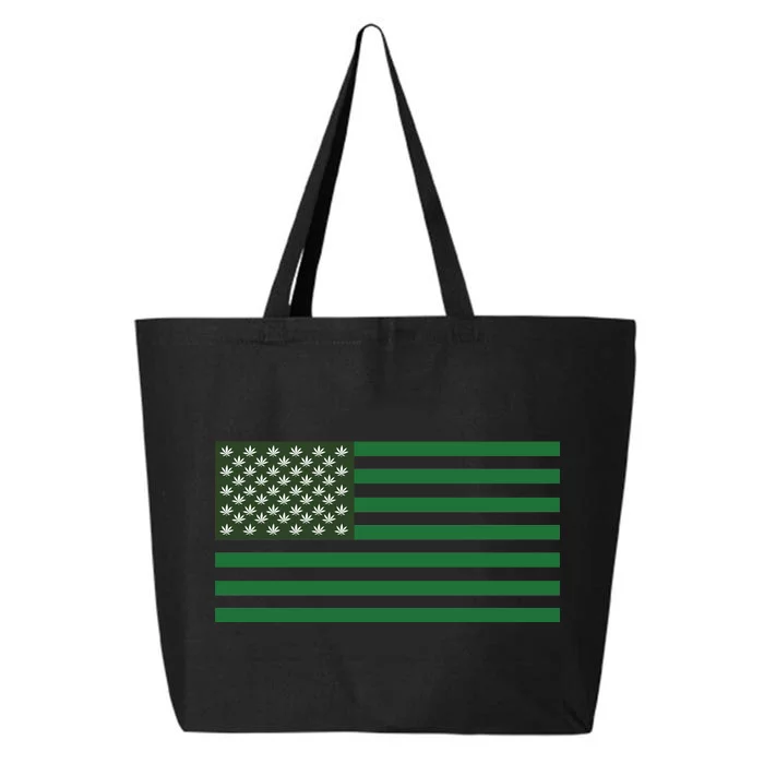 USA Flag Marijuana Cannabis Weed Styled 25L Jumbo Tote