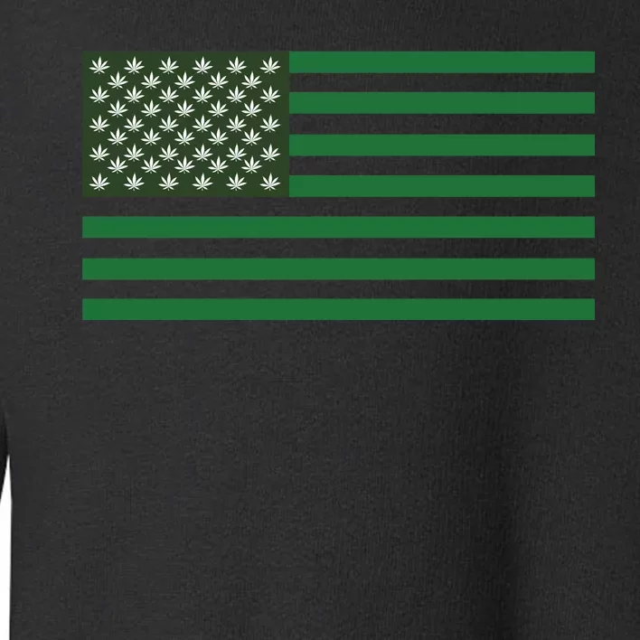 USA Flag Marijuana Cannabis Weed Styled Toddler Sweatshirt