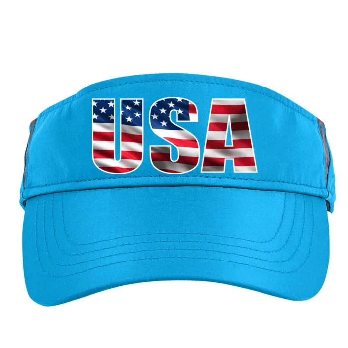 USA Flag Team Logo Adult Drive Performance Visor