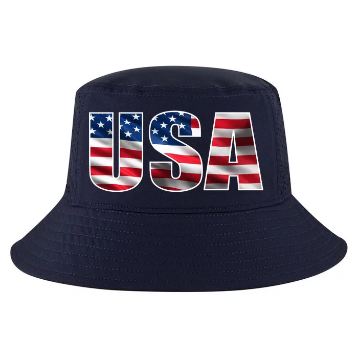 USA Flag Team Logo Cool Comfort Performance Bucket Hat