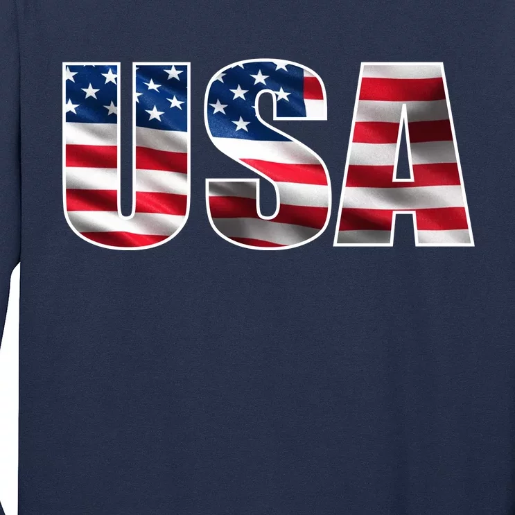 USA Flag Team Logo Long Sleeve Shirt