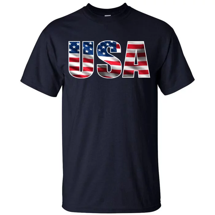 USA Flag Team Logo Tall T-Shirt | TeeShirtPalace