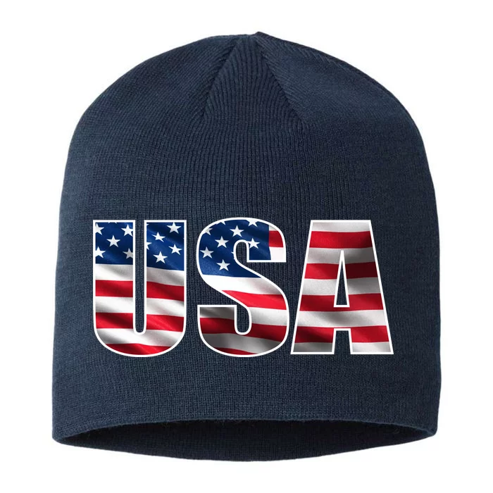 USA Flag Team Logo 8 1/2in Sustainable Knit Beanie