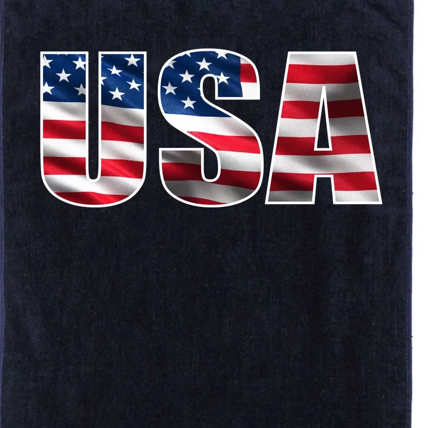 USA Flag Team Logo Platinum Collection Golf Towel