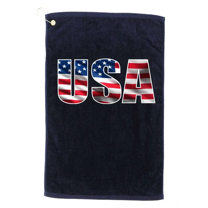 USA Flag Team Logo Platinum Collection Golf Towel