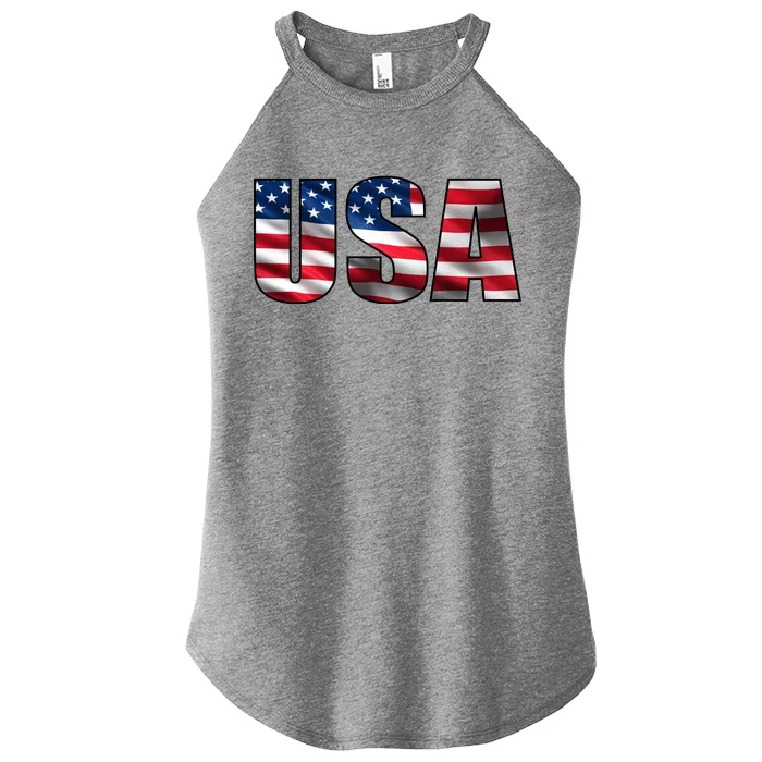 USA Flag Team Logo Women’s Perfect Tri Rocker Tank