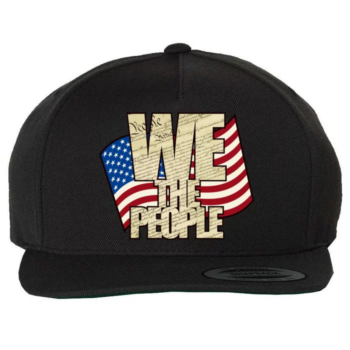 USA Flag: We The People Wool Snapback Cap