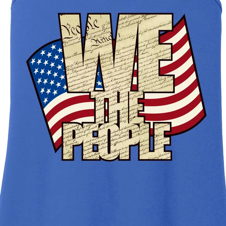 USA Flag: We The People Ladies Essential Tank