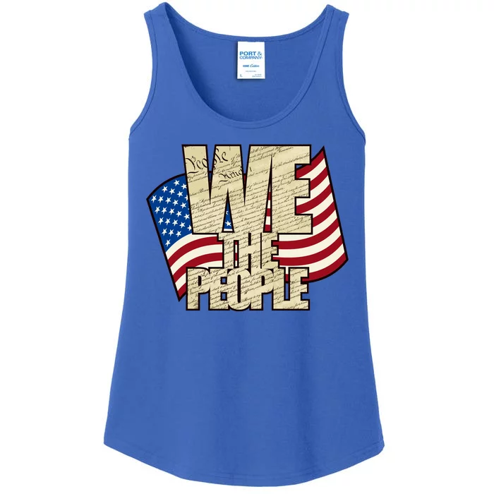 USA Flag: We The People Ladies Essential Tank