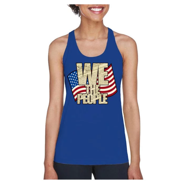 USA Flag: We The People Women's Racerback Tank