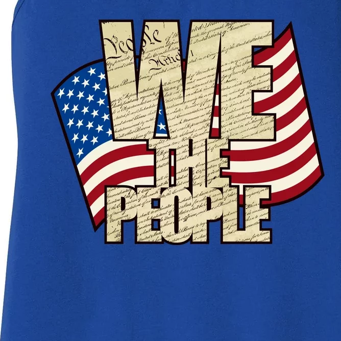 USA Flag: We The People Women's Racerback Tank