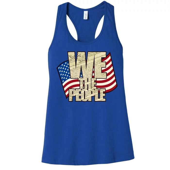 USA Flag: We The People Women's Racerback Tank