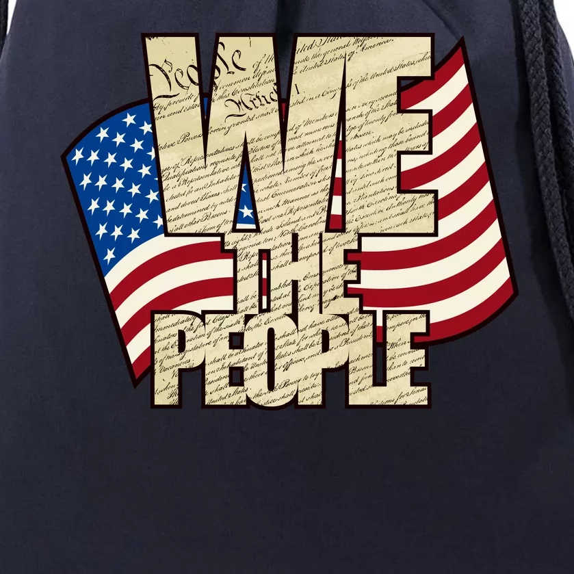 USA Flag: We The People Drawstring Bag