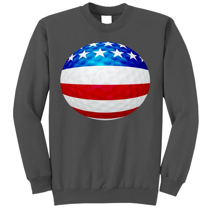 USA Golf Flag GolfBall Tall Sweatshirt