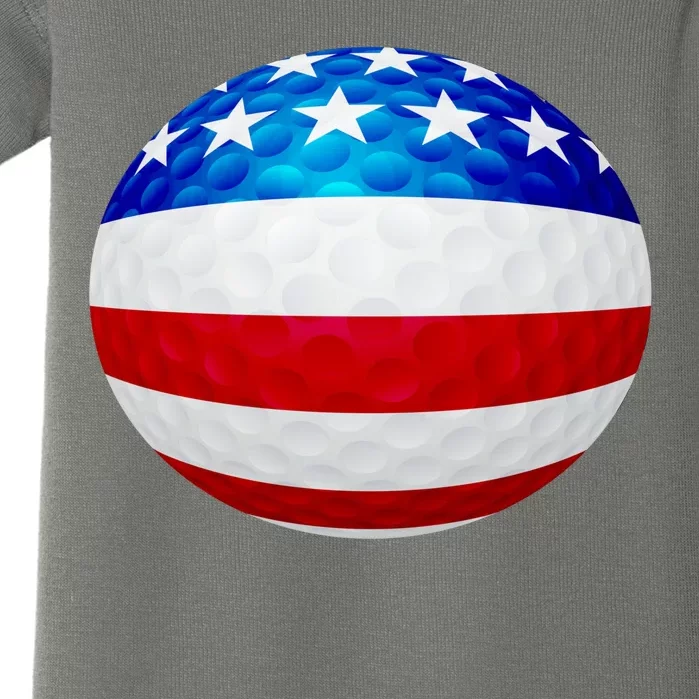 USA Golf Flag GolfBall Baby Bodysuit