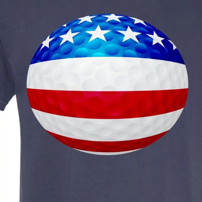 USA Golf Flag GolfBall Garment-Dyed Heavyweight T-Shirt