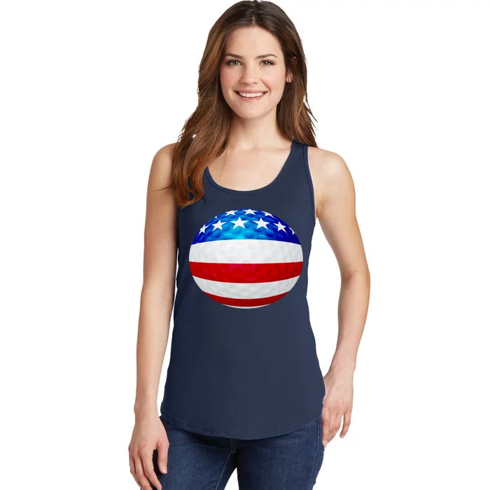 USA Golf Flag GolfBall Ladies Essential Tank