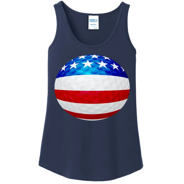 USA Golf Flag GolfBall Ladies Essential Tank