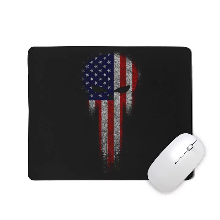 USA Grunge Skull Mousepad