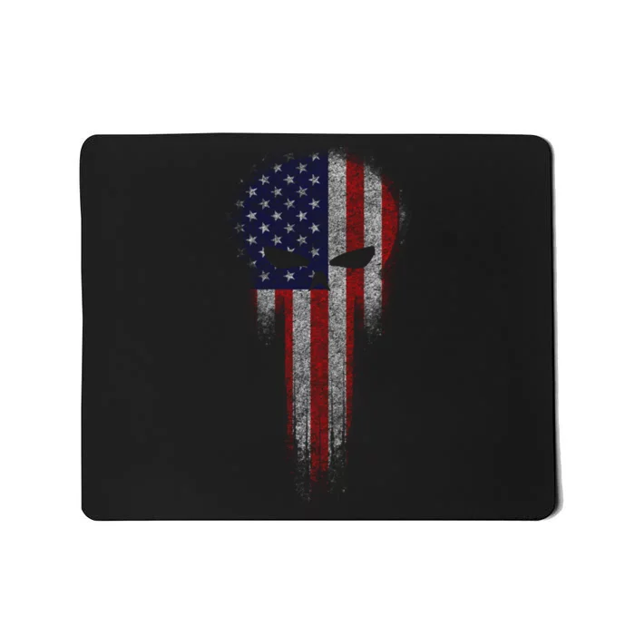 USA Grunge Skull Mousepad