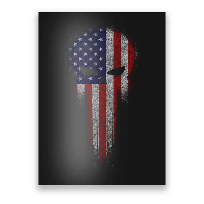 USA Grunge Skull Poster