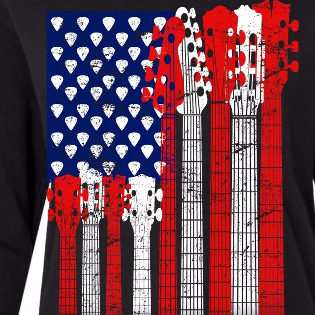 USA Guitar Womens Cotton Relaxed Long Sleeve T-Shirt