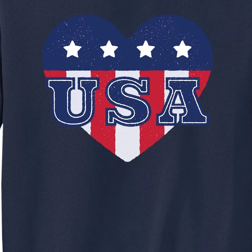 USA Heart Tall Sweatshirt