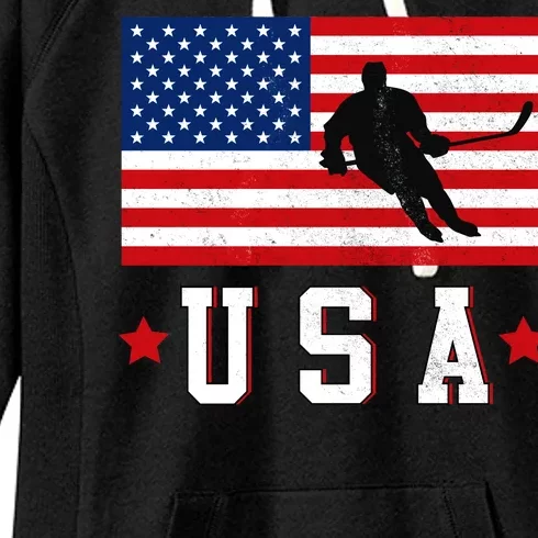 USA Hockey Winter Sports Games Women's Fleece Hoodie