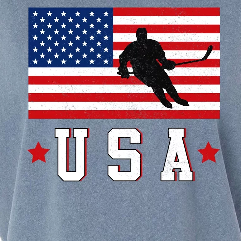 USA Hockey Winter Sports Games Garment-Dyed Women's Muscle Tee