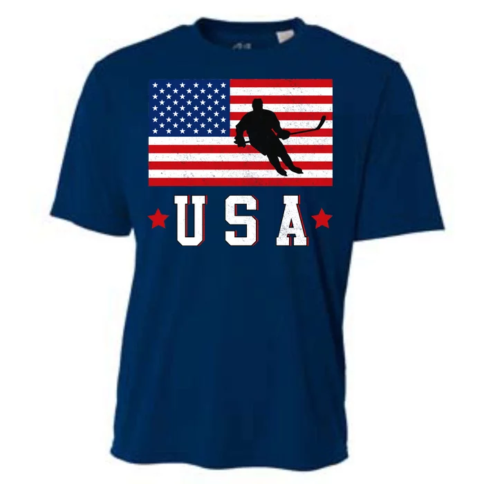 USA Hockey Winter Sports Games Cooling Performance Crew T-Shirt