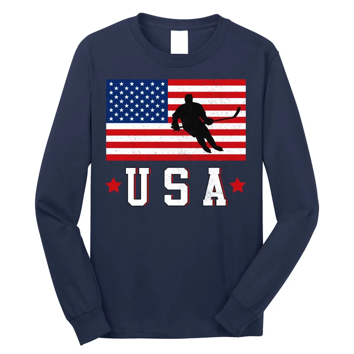 USA Hockey Winter Sports Games Long Sleeve Shirt