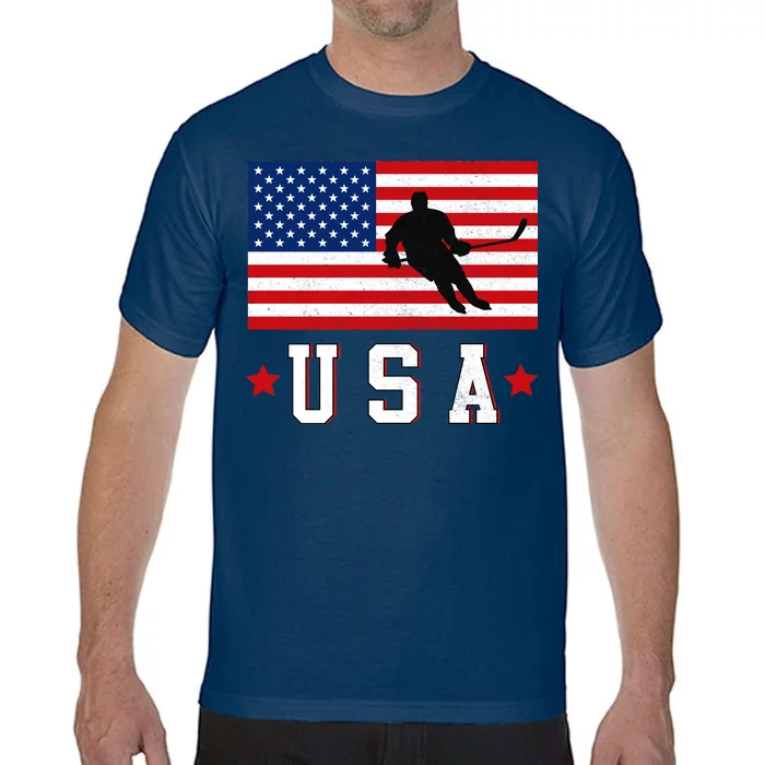 USA Hockey Winter Sports Games Comfort Colors T-Shirt