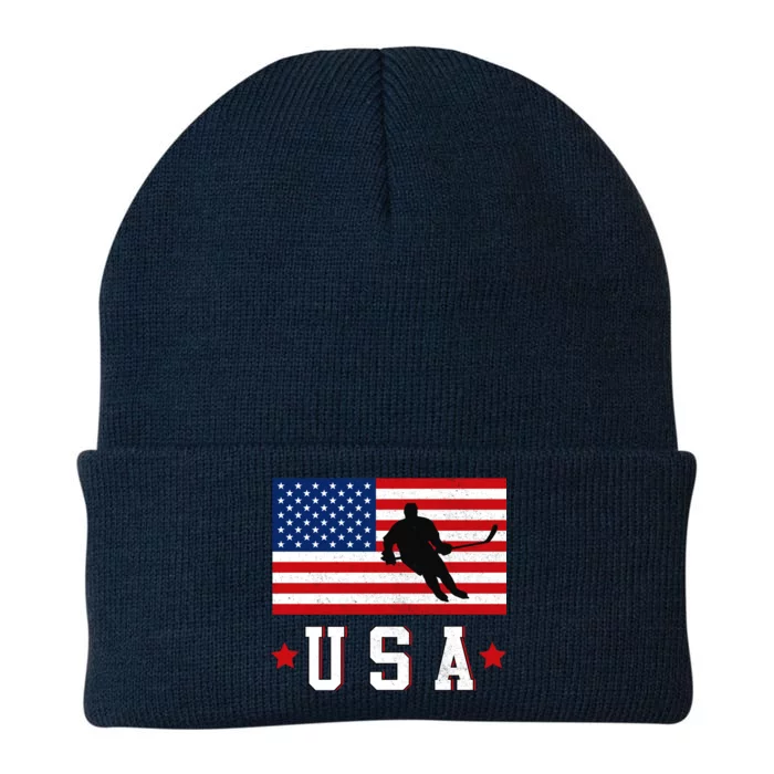 USA Hockey Winter Sports Games Knit Cap Winter Beanie