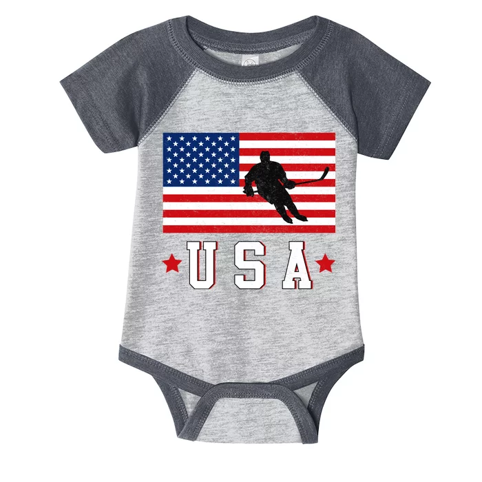 USA Hockey Winter Sports Games Infant Baby Jersey Bodysuit