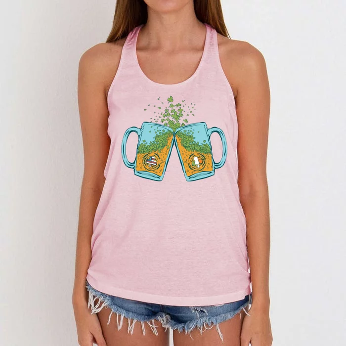 USA Irish Beer Women's Knotted Racerback Tank