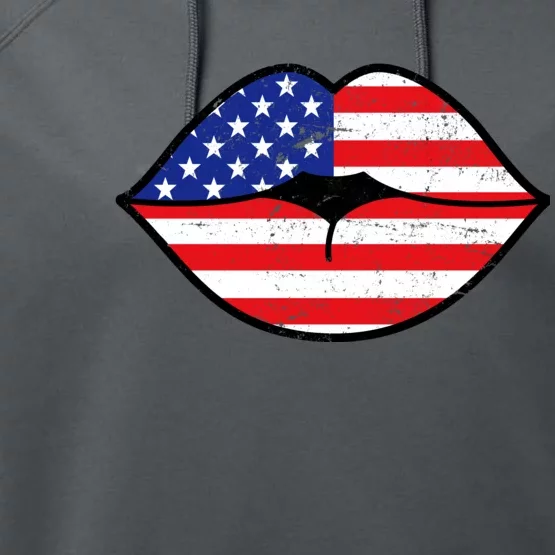 USA Lips Performance Fleece Hoodie