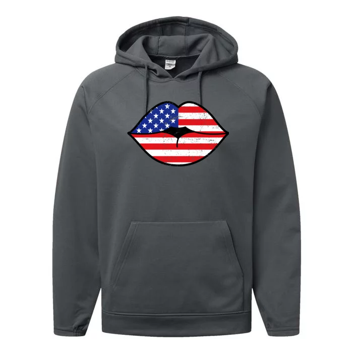 USA Lips Performance Fleece Hoodie