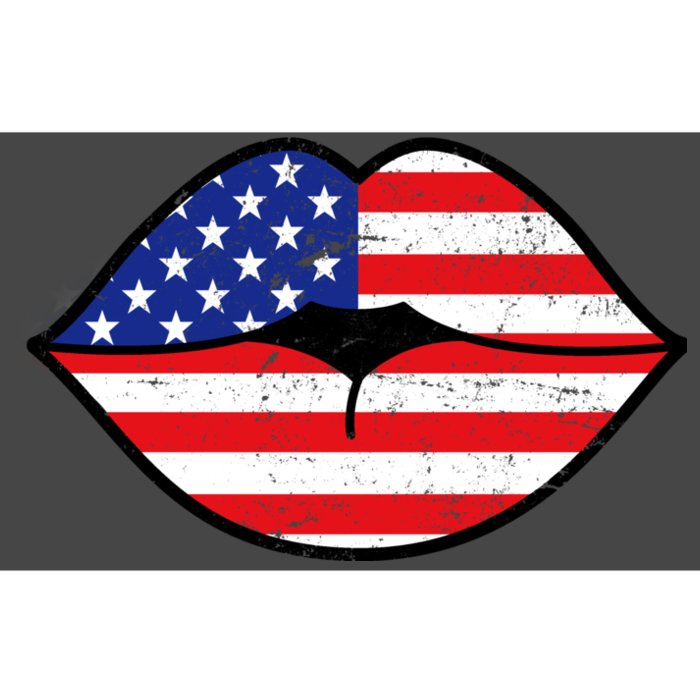 USA Lips Bumper Sticker