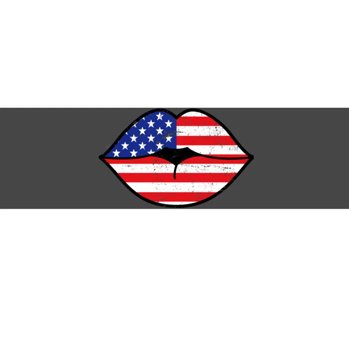 USA Lips Bumper Sticker