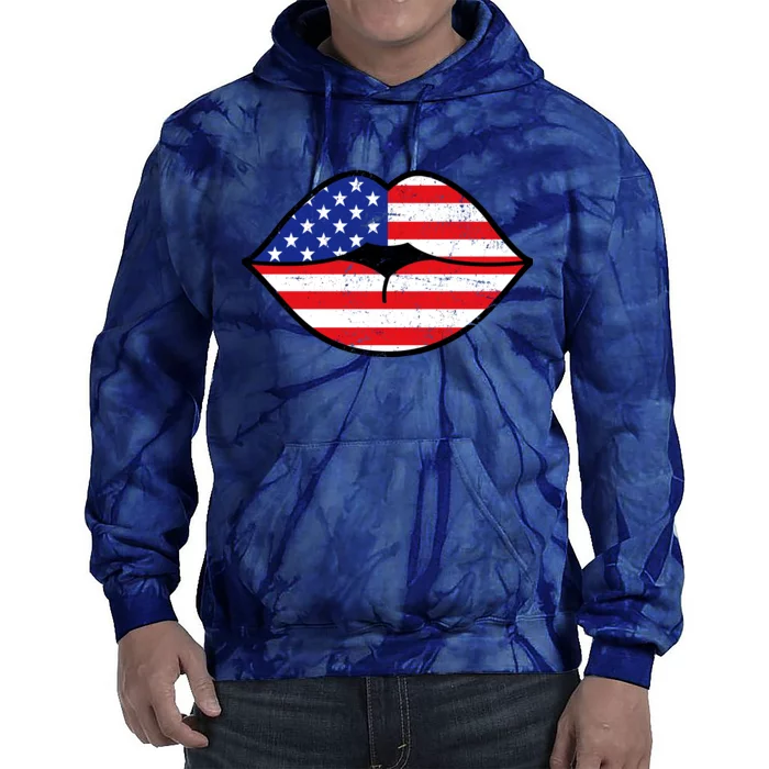 USA Lips Tie Dye Hoodie