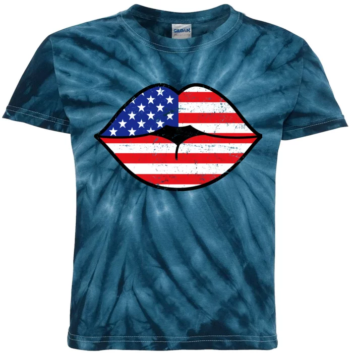 USA Lips Kids Tie-Dye T-Shirt